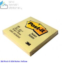 Contoh Alat Perlengkapan Kantor merk 3M Post-it , Gambar Produk 3M Post-it 654 Sticky Note Canary Yellow 76x76mm harga 10600 di Toko Peralatan Sekolah Murah