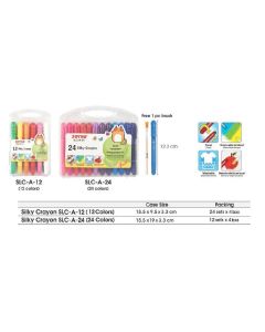Toko Atk Grosir Bina Mandiri Stationery Jual Krayon Halus / Silky Crayon Joyko Dengan Aneka Warna Terang Yang Cantik Untuk Mewarnai Gambar Anda