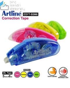 Katalog brosur gambar stationery Correction Tapes jenis Artline ESYT-B5M6 Correction Tape Tip-X Penghapus Tulisan