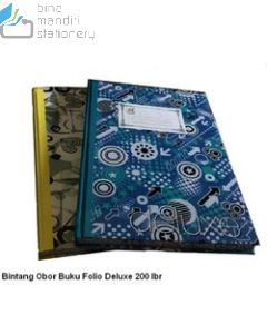 Gambar Atk Bintang Obor Buku Tulis Folio Deluxe 200 Lembar Hard Cover Beli di Toko Bina Mandiri Stationery harga murah semua peralatan sekolah lengkap