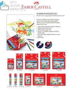 Foto Faber-Castell Watercolor pencils in round tin 36L (115936) Pensil lukis 36 Warna wadah kaleng bulat merek Faber Castell