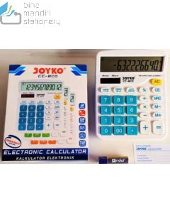 Contoh Kalkulator Meja 12 Digit Joyko Calculator CC-8CO (Blue,Green,Orange) merek Joyko
