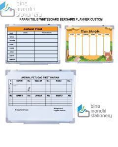 Papan Tulis Spidol Whiteboard Bergaris Tabel / Planner, Solusi Tepat untuk Jadwal Kerja dan Piket