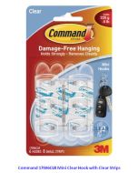 Contoh Alat Perlengkapan Kantor merk 3M Command , Gambar Produk Command 17006CLR Mini Clear Hooks with Clear Strips harga 37000 di Toko Peralatan Sekolah Murah