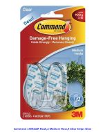 Contoh Alat Perlengkapan Kantor merk 3M Command , Gambar Produk Command 17091CLR Medium Clear Hooks harga 37000 di Toko Peralatan Sekolah Murah